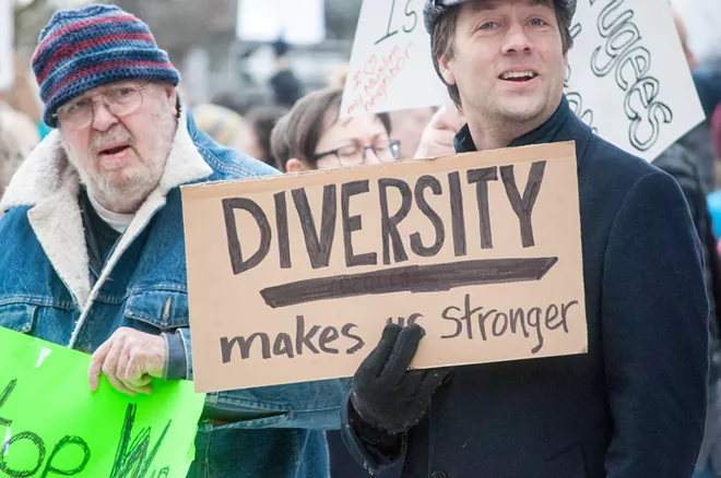 30 photos from Sunday's Spokane protest of Trump's executive orders against refugees