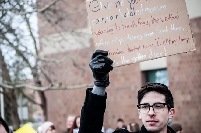 30 photos from Sunday's Spokane protest of Trump's executive orders against refugees