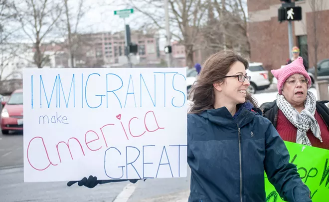 30 photos from Sunday's Spokane protest of Trump's executive orders against refugees