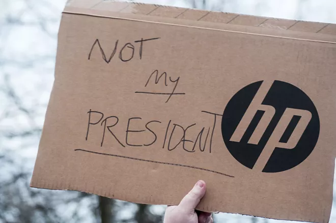 30 photos from Sunday's Spokane protest of Trump's executive orders against refugees