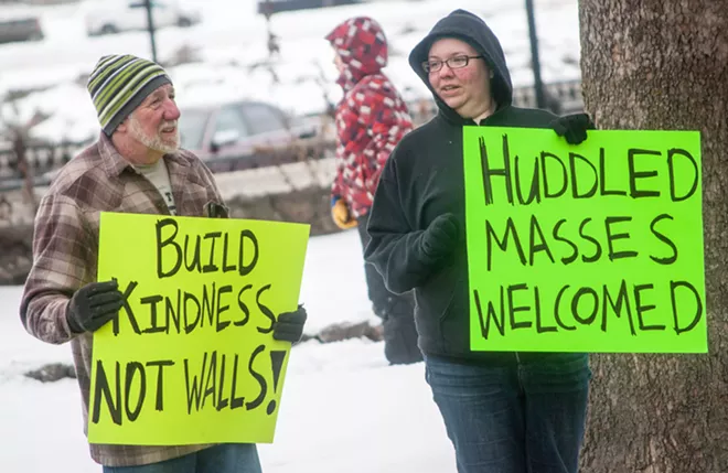 30 photos from Sunday's Spokane protest of Trump's executive orders against refugees