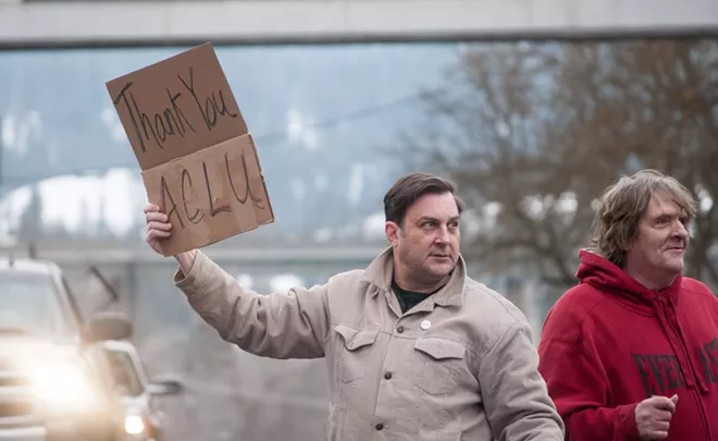 30 photos from Sunday's Spokane protest of Trump's executive orders against refugees