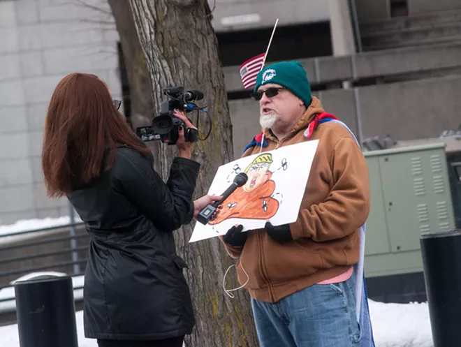 30 photos from Sunday's Spokane protest of Trump's executive orders against refugees