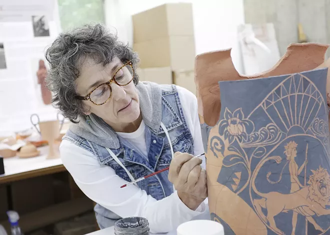 Artist Mary Frances Dondelinger brings an "ancient civilization" to life
