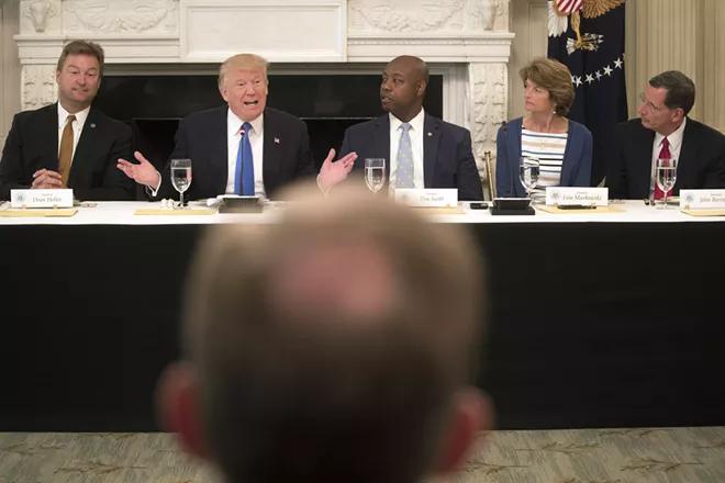 Trump Defends Health Care Bill Over Lunch With GOP Senators