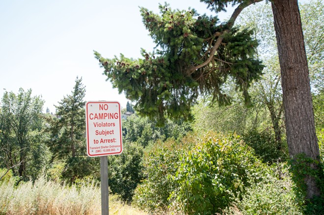 The city's newest addition to Kendall Yards' Centennial Trail: 18 anti-homeless-camping signs (3)