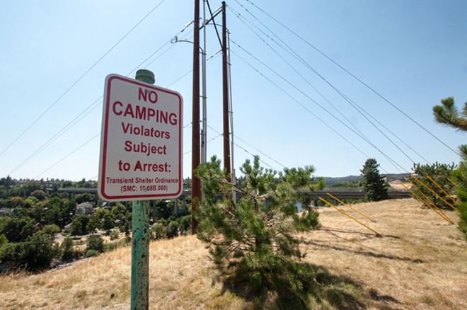 The city's newest addition to Kendall Yards' Centennial Trail: 18 anti-homeless-camping signs (12)