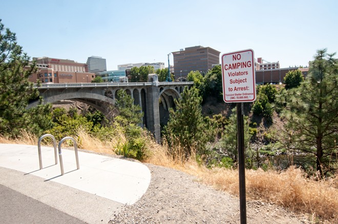 The city's newest addition to Kendall Yards' Centennial Trail: 18 anti-homeless-camping signs (11)