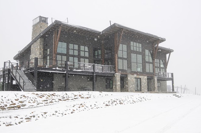 Your prayers for snow are working; check out this morning's scene at Schweitzer (2)
