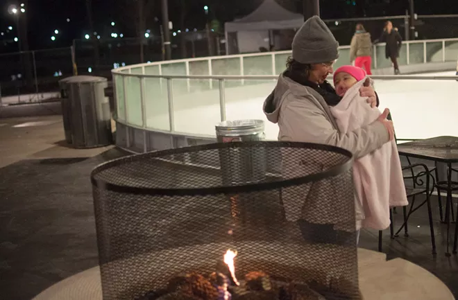 Mayor David Condon and others test out Riverfront Park's new ice-skating ribbon (18)