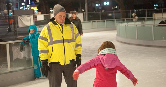Mayor David Condon and others test out Riverfront Park's new ice-skating ribbon (2)