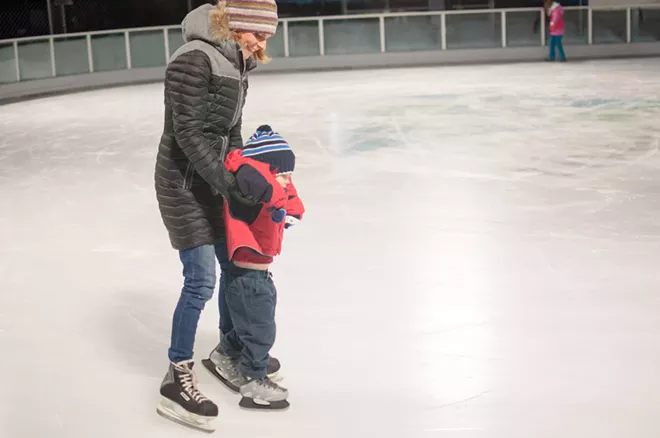 Mayor David Condon and others test out Riverfront Park's new ice-skating ribbon (33)