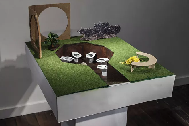 Riverfront "Public Restroom Planning Forum" isn't an official park thing — it's an art project