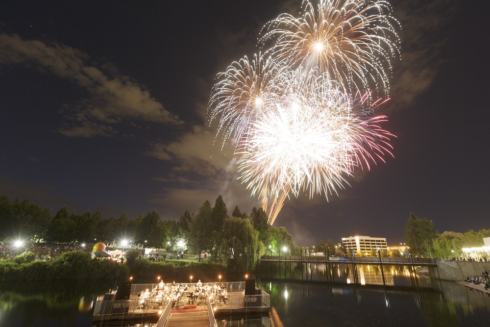 Firework shows in Spokane, North Idaho