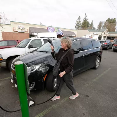 Stop and smell the roses while you stop and charge the Leaf