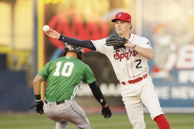 Photos of the Spokane Indians opening day win over the Eugene Emeralds at  Avista Stadium on Apr. 11, 2023, Spokane, The Pacific Northwest Inlander