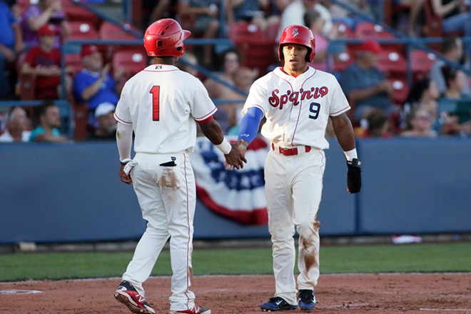 Photos of the Spokane Indians opening day win over the Eugene Emeralds at  Avista Stadium on Apr. 11, 2023, Spokane, The Pacific Northwest Inlander