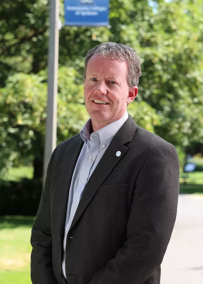 A new transit line and freeway are heading to Spokane Community College, but Kevin Brockbank prefers to walk around campus - Vimarsana News