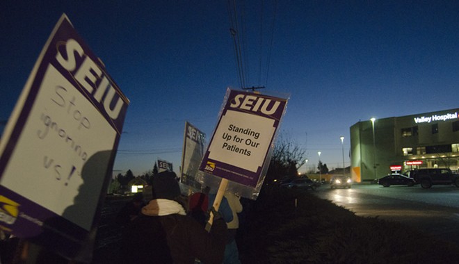 Union nurses and staff strike at Deaconess, Valley hospitals