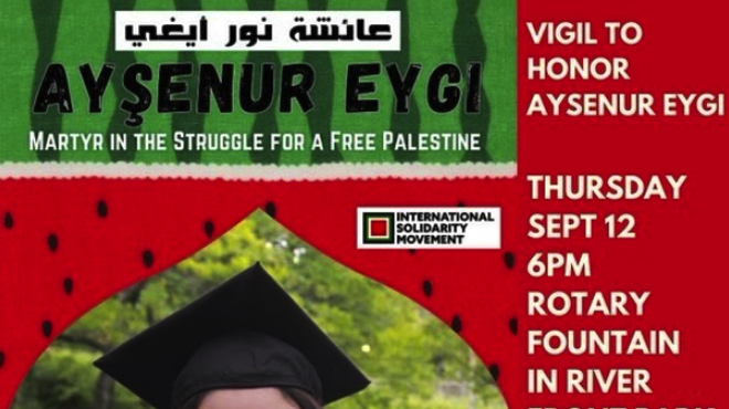 Image: Vigil for Ayşenur Eygi