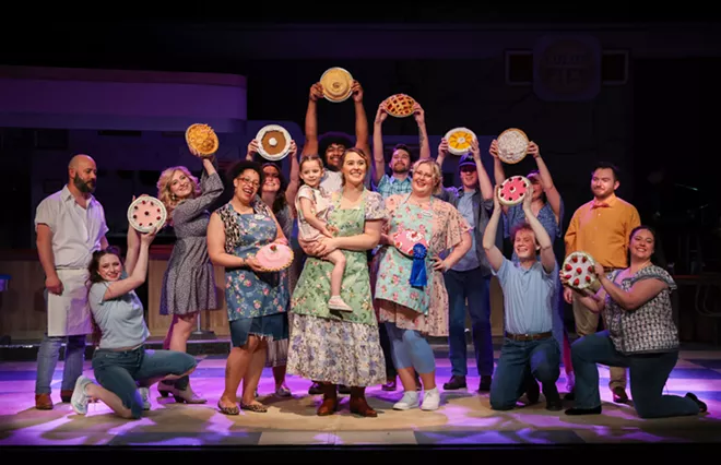 The cast of WAITRESS at Spokane Civic Theatre