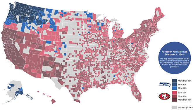 Which counties are rooting for the Seahawks