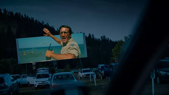 Image: While multiplexes remain closed, the country's remaining drive-in theaters attract audiences