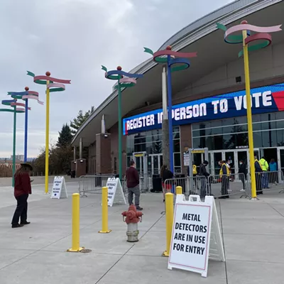 Image: With voters turning out in record numbers, America waits to find out who will be president